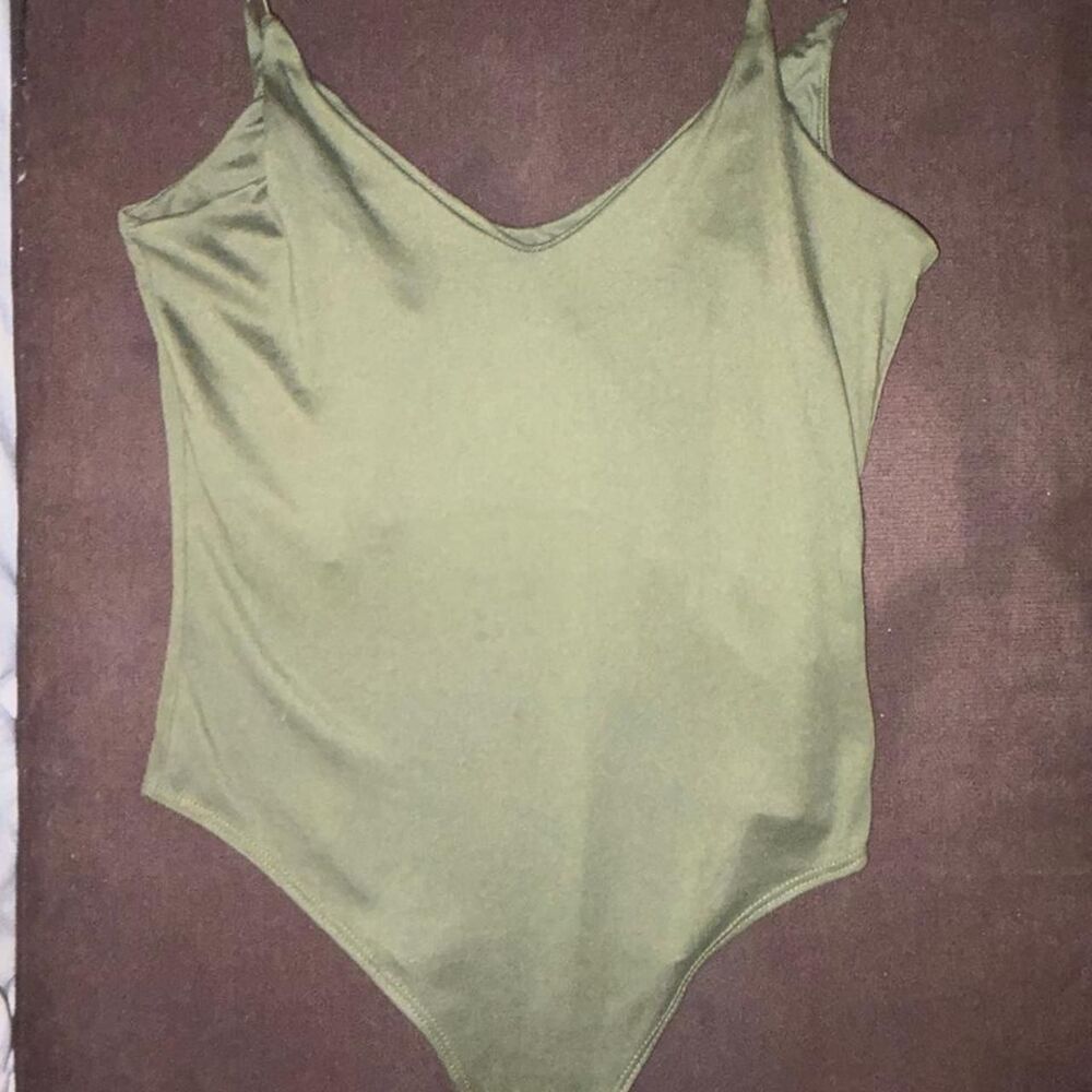 Gaze Women's Green and Khaki Bodysuit